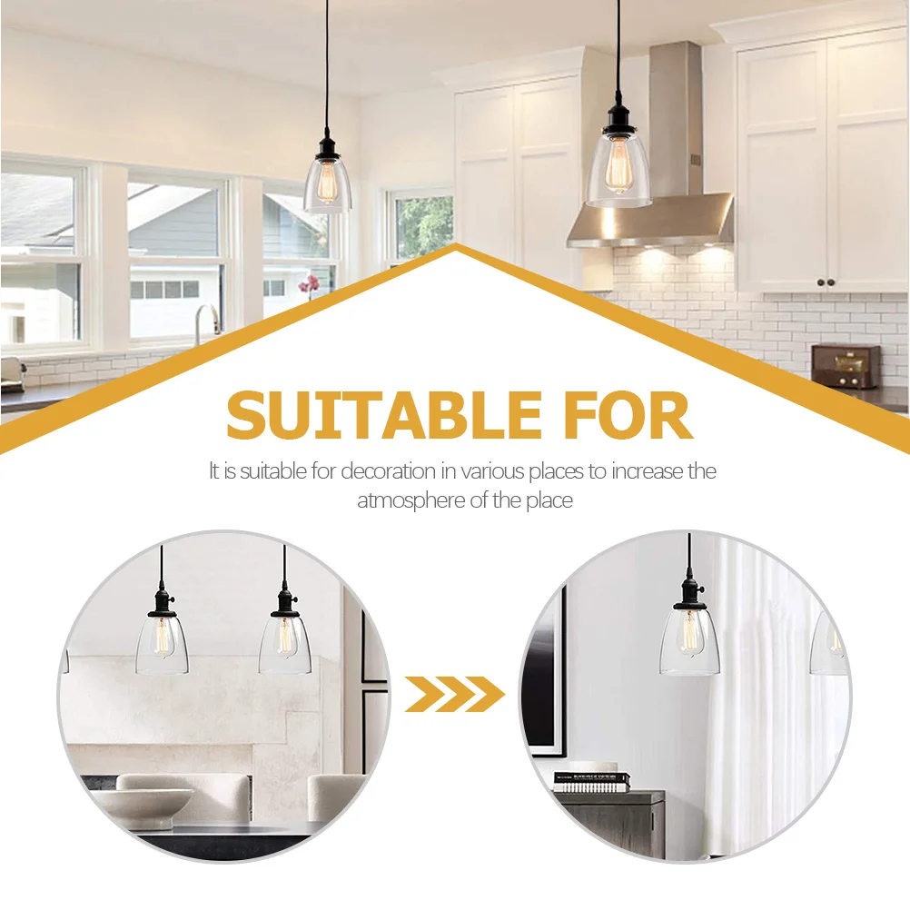 

1Pcs Single Head Hanging Light Glass Iron Pendant Lamp Decorative Ceiling Lamp for Modern Home Living Room Dining Hall