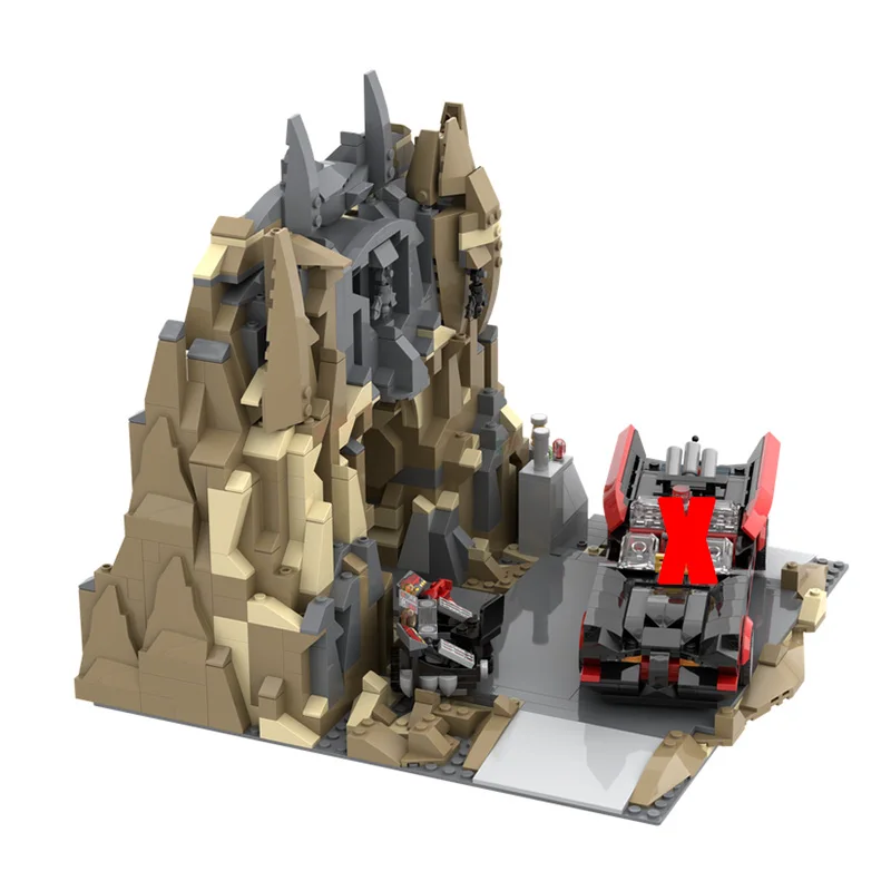 نموذج الفيلم الشعبي Moc قوالب بناء Batcave النموذج الكلاسيكي تكنولوجيا البناء وحدات مدينة الشارع كتلة لتقوم بها بنفسك لعبة هدية عيد