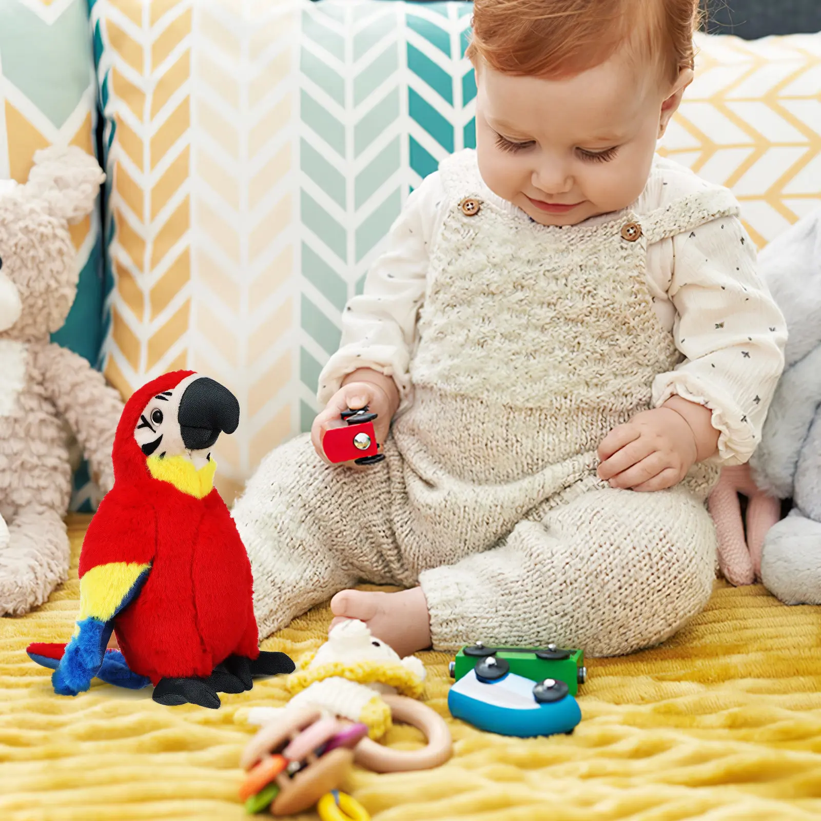 

Мягкая реалистичная игрушка-попугай, милый и удобный декор для птичьего гнезда, подарок для детей, любителей попугаев и взрослых