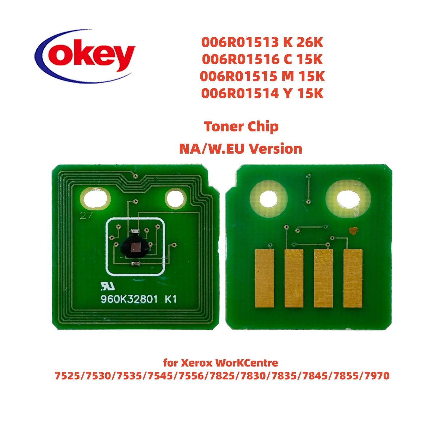 5 CARTUCCE STAMPANTE per Xerox WC 7525 7530 7535 7545 75556 7830 7835 5 CARTUCCE STAMPANTE per Xerox WC 7525 7530 7535 7545 75556 7830 7835