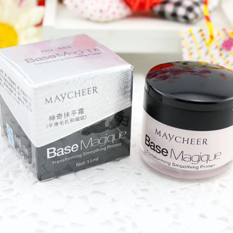 Primer Facial Mágico Suave e Sedoso, Cobertura Invisível para Poros e Rugas, Base de Maquiagem com Efeito Incrível 100% MAYCHEER CREAM