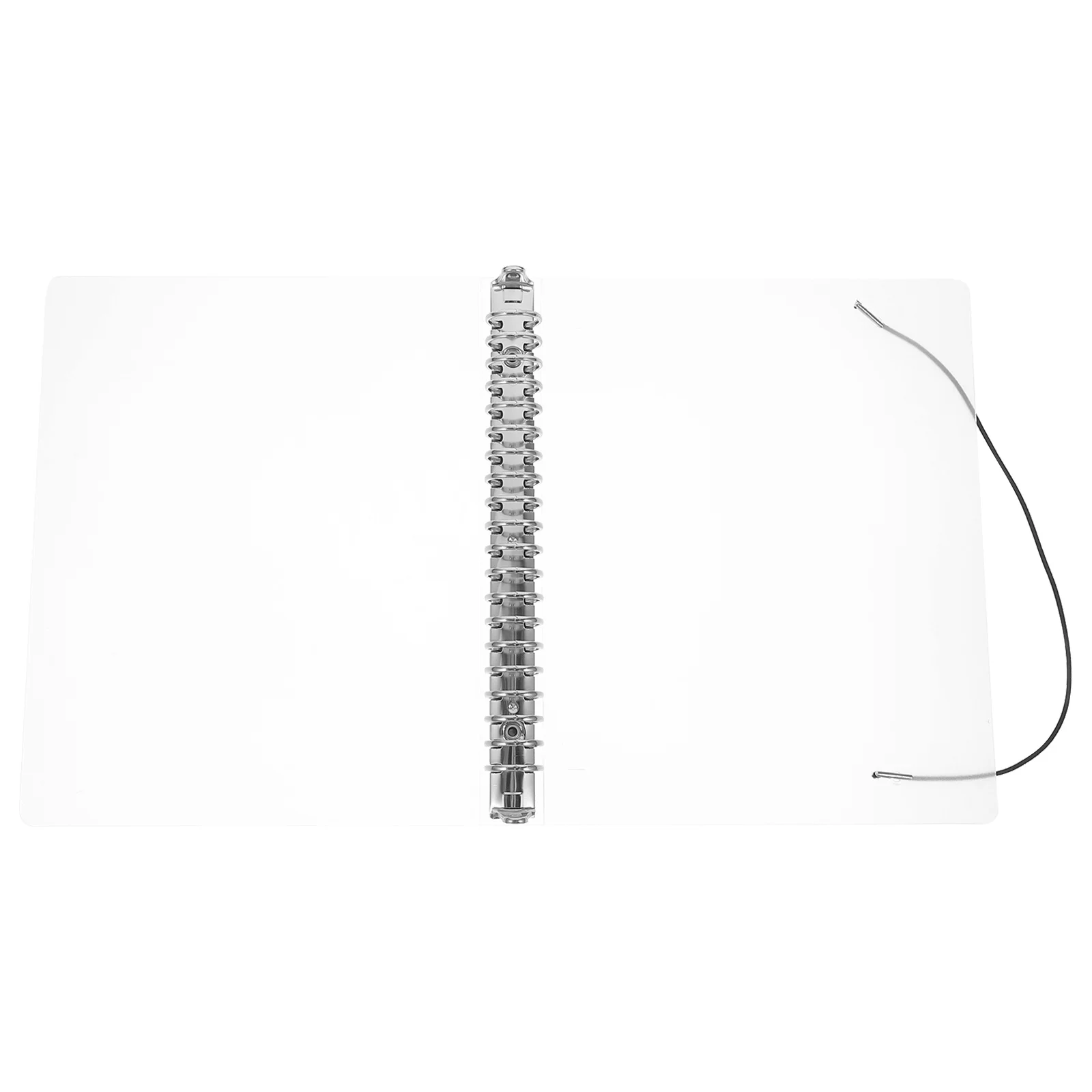 1pc Transparent Loose Leaf Binder Cover Pp Material Notebook Shell For Planner Journal Scrapbook School Office Desktop