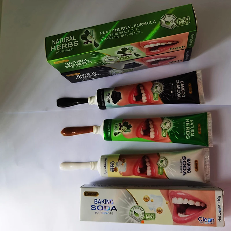 3 Types Herb Baking Soda Bamboo Charcoal Removal Mouth Odor Bad Breath Toothpaste Preventing Periodontitis Oral Care Products