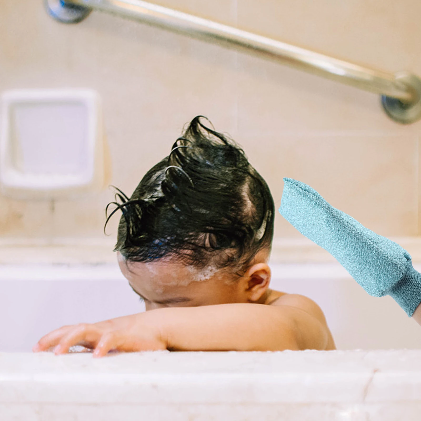 

3Pcs Exfoliating Gloves Premium Material Seamless Mouth Bath Glove Exfoliating Body Scrubber Shower Gloves for Men Women