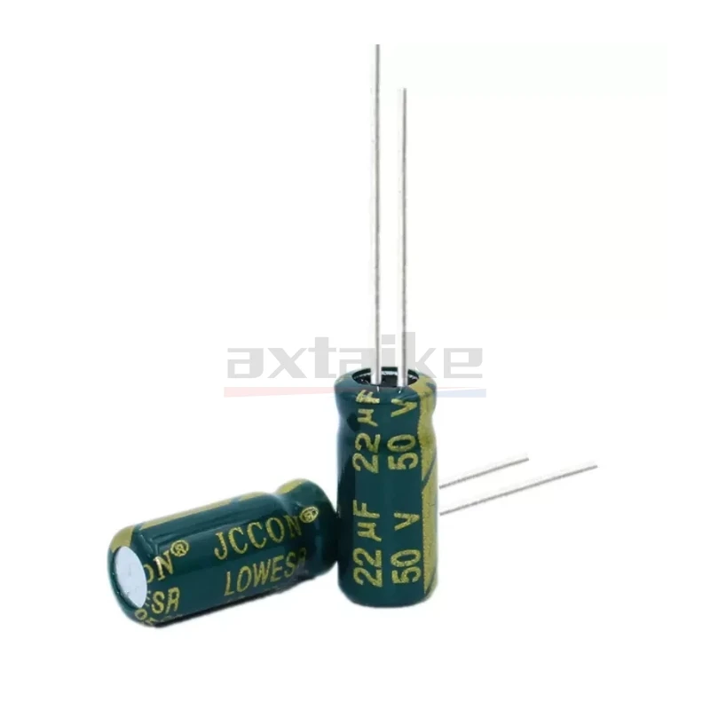 Imagem -02 - Capacitor Eletrolítico de Alumínio de Alta Frequência e Baixo Esr Dip 10 50 Peças 22uf 25v 50v 250v 400v 450v 5*11 10*17 13*20 mm