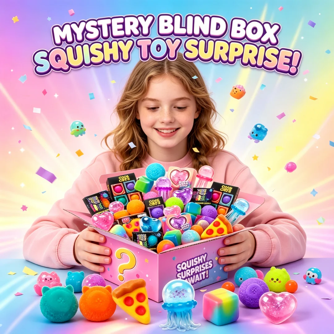 Trendy Mystery Blind Box Cat Paw Mochi Squishy, Simulated Dessert Foot Squeeze Toy, Kawaii Kids Relax Fidget Toy