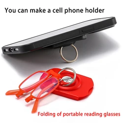 Shatar Folding Reading Glasses Anti Blue-Ray For Men And Women Can Be Pasted On The Mobile Phone To Do Bracket