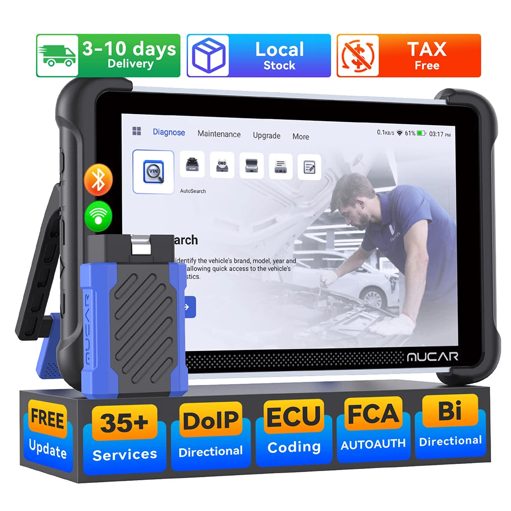 

MUCAR 892BT Автоматический сканер OBD2 CANFD DOIP Полный системный привод Тест 35 Сброс IMMO DPF OIL Бесплатный автомобильный диагностический инструмент