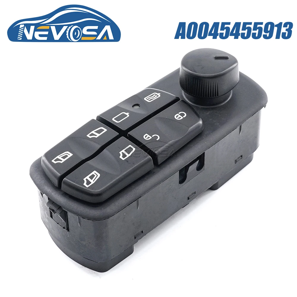 

NEVOSA A0045455913 For Mercedes-Benz Adigo Atego Axor 1998 1999 2013 Main Power Window Switch Panel Truck Auto Parts A0035455913