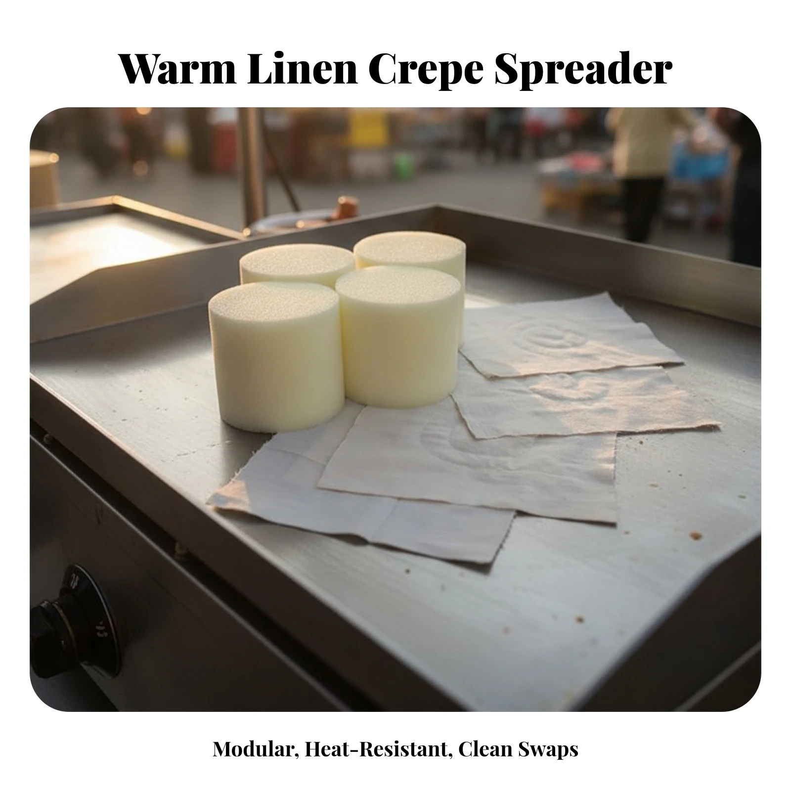 Oil Applicator with Cotton Pad Replaceable Pan Oiling Tool Griddle Oiler for Home Cooks, Crepe Making