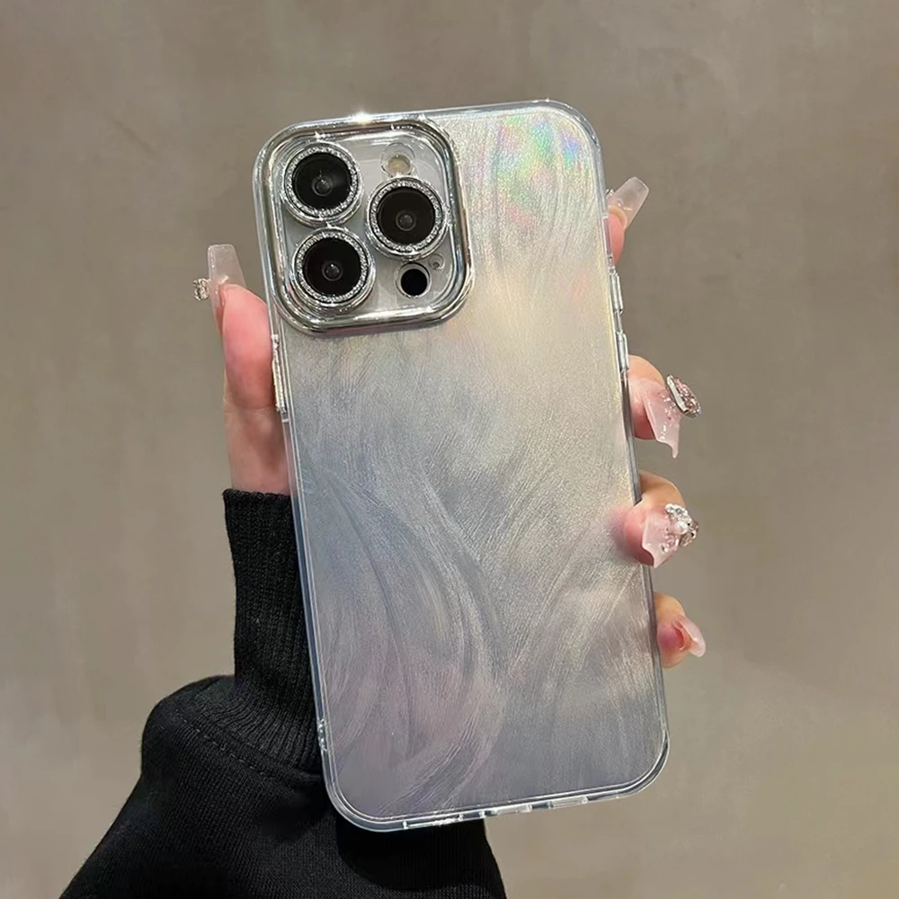 حافظة لهاتف آيفون 15 برو ماكس 14 بلس 13 12 11 برو مقاومة للصدمات من السيليكون اللامع Funda