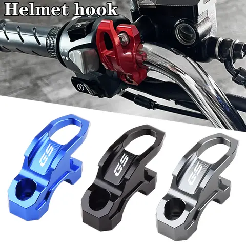 BMW GS 1200 1250 용 로고 오토바이 액세서리 CNC 알루미늄 브레이크 마스터 실린더 홀더 클램프 브래킷 가방 후크 헬멧 걸이