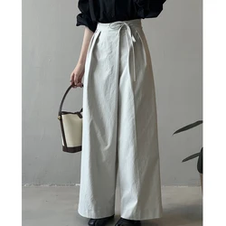 2026 Women Casual Wide Leg High Waist Pants Fashion Clothes Black Brown Pants Female Trousers