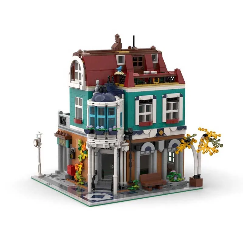 シティストリートビューモデル Moc ビルディングレンガ 書店代替モデル ビルディングテクノロジー モジュラーブロック DIY おもちゃ ホリデーギフト