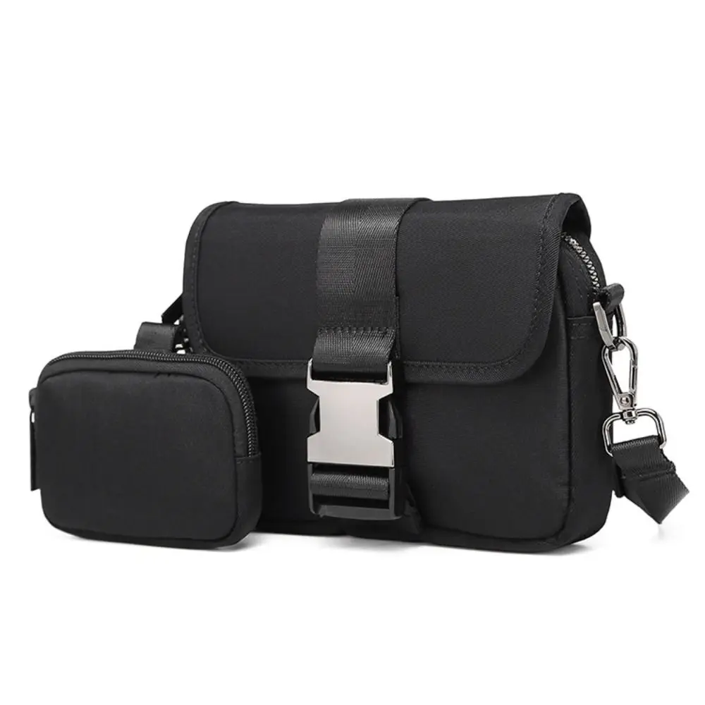

Oxford Cloth Men's Messenger Bag Large Capacity Black Waterproof Shoulder Bag Japanese Style Anti-Splash Water