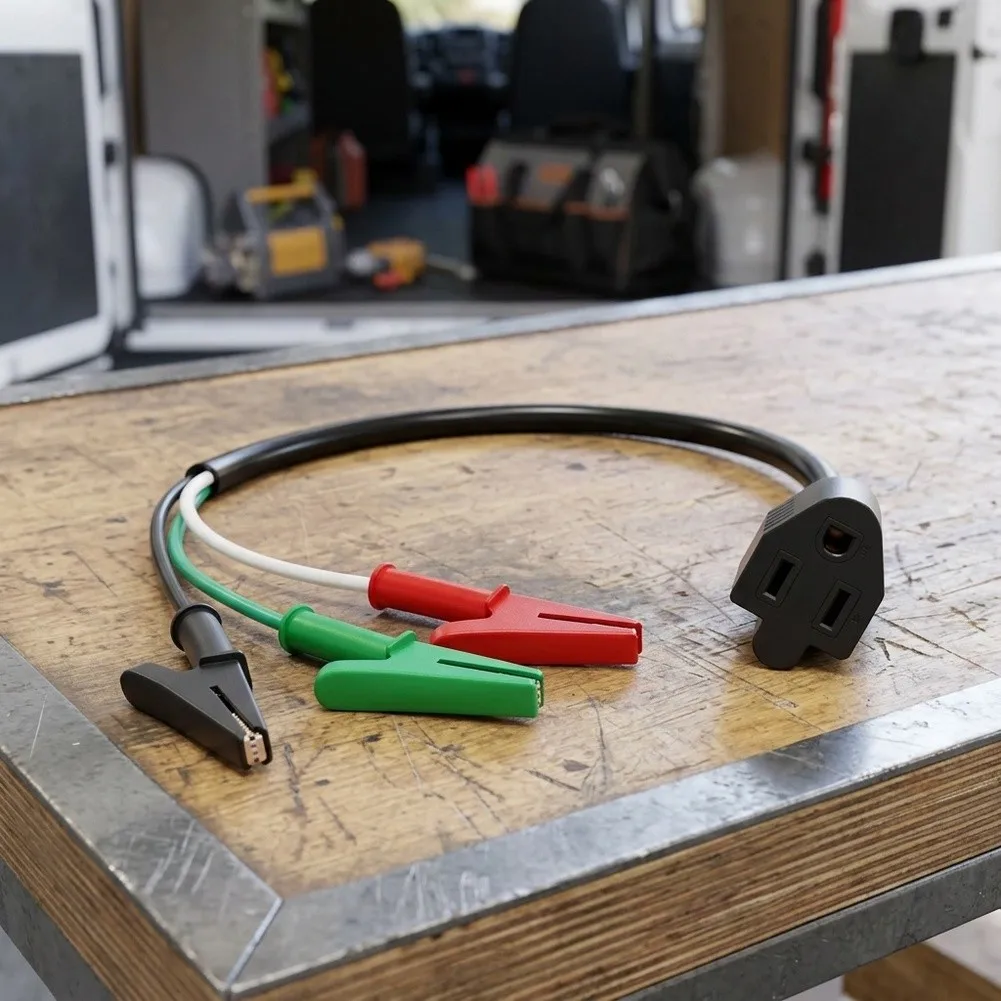 14AWG HVAC Adapter Cord With Alligator=Clip For Vacuum Pump &Equipment,UL=Certified 120V Quick Power Supply Cable For Technician