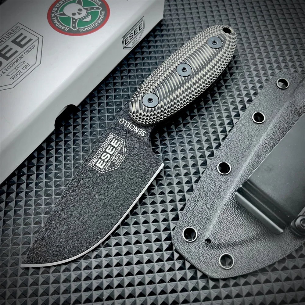 esee-s-軍事戦術固定刃ナイフ高硬度-d2-ブレード-g10-ハンドル屋外キャンプ釣りサバイバルツールシース付き