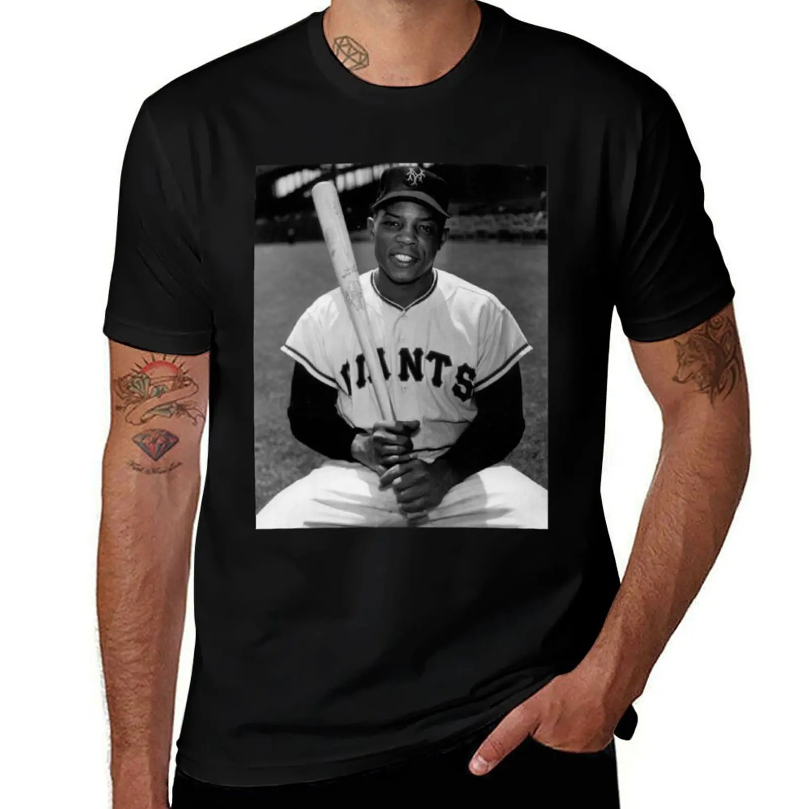 Willie Mays T-Shirt Sporty Breathable Short Sleeve T-Shirt