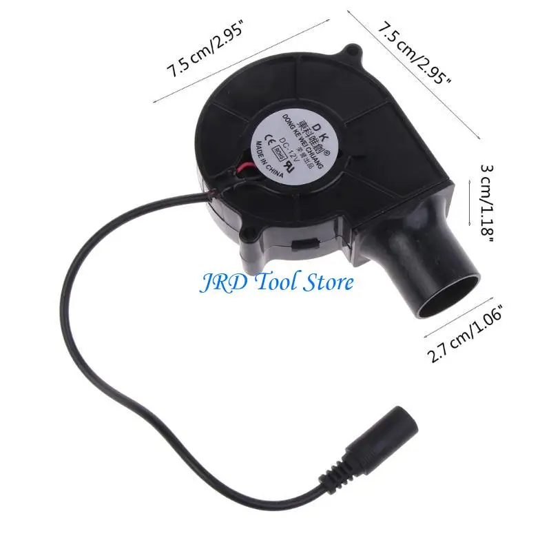 A2UD 12V 7530 Ventilador elétrico para churrasco Ventilador portátil para churrasco Ventilador para churrasco