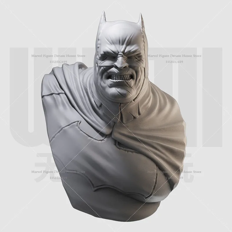 1/16 1/10 Scale DC The Dark Knight Batman Bruce Wayne Courageous Hero DIY Self-assembled GK 3D Resin Un-panited White Bust Doll