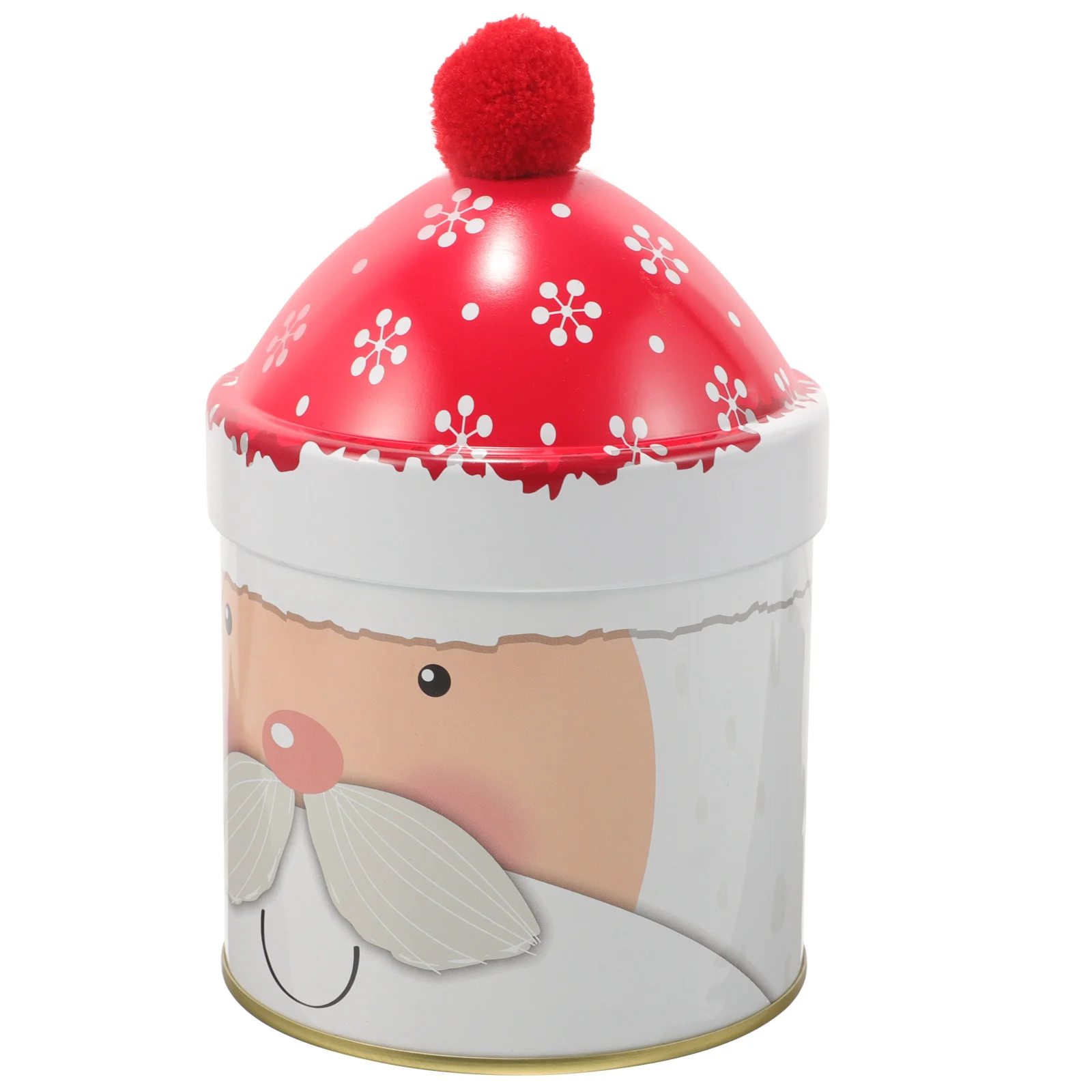 Hat Storage Jar Candy Christmas Container Case Cookie Boxes Containers Gift Tins Metal Snack Tea Caddy Decorative