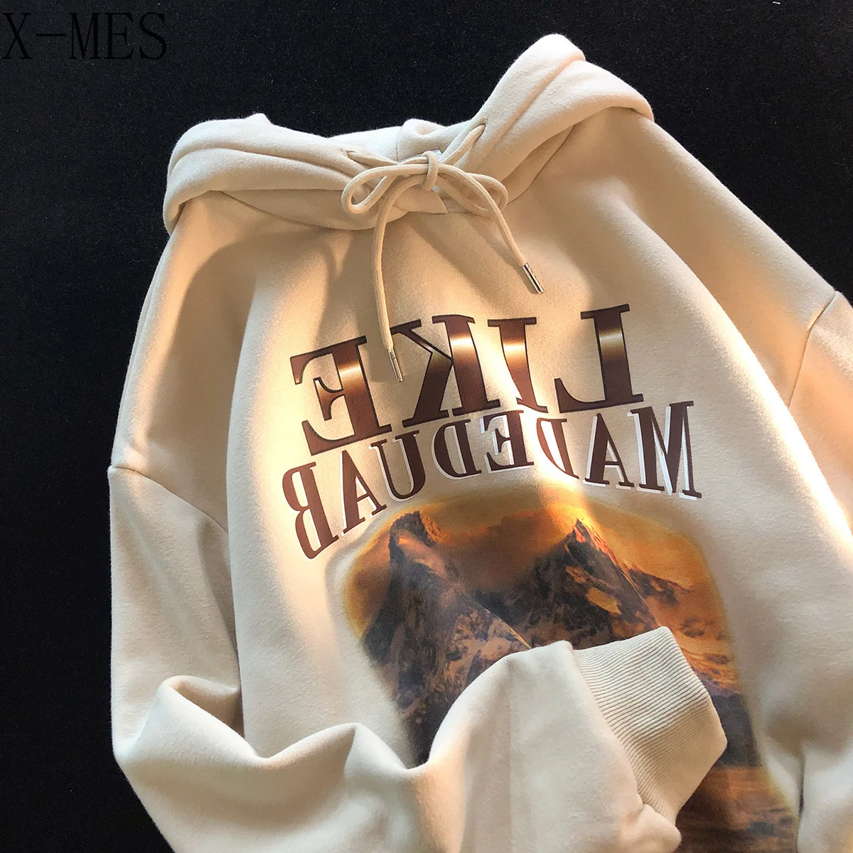 Korean Harajuku Top New Retro Street Sweatshirt Unisex Oil Painting Print Thickened Loose Casual Long Sleeve PulloverCouple Y2K