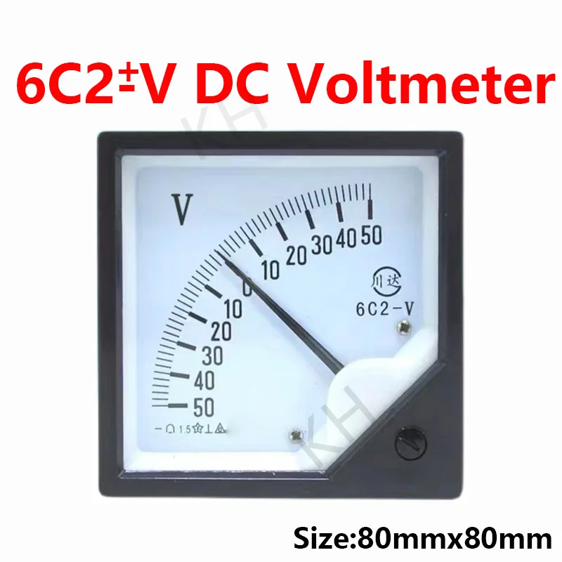 6C2 pointer type DC positive and negative voltmeter positive and negative 50V 100V 150V 200V 250V