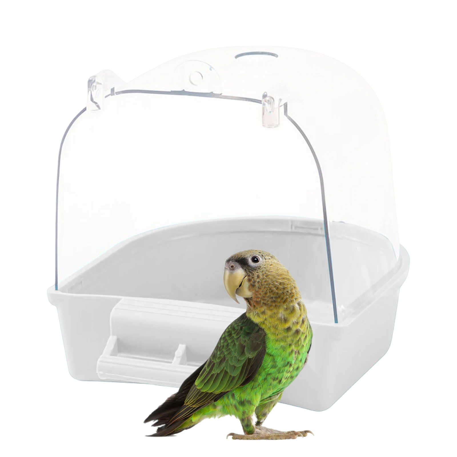 Bird Bath Box Lovebirds Small Birds Parakeets Caged Parrot Bathing Tub for Parakeet Canary Budgerigar Cage Accessories