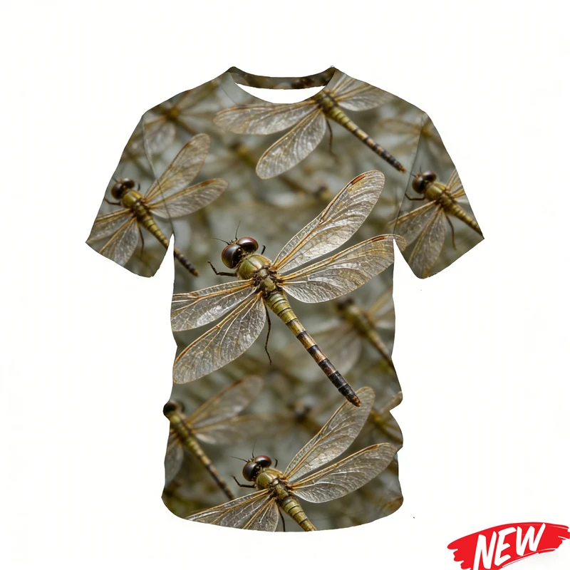 

New In Bee Spider Pattern T-shirt Men Women 3d Printed Insects T Shirts Summer Casual Oversized Short Sleeve Crew Neck Tee Shirt