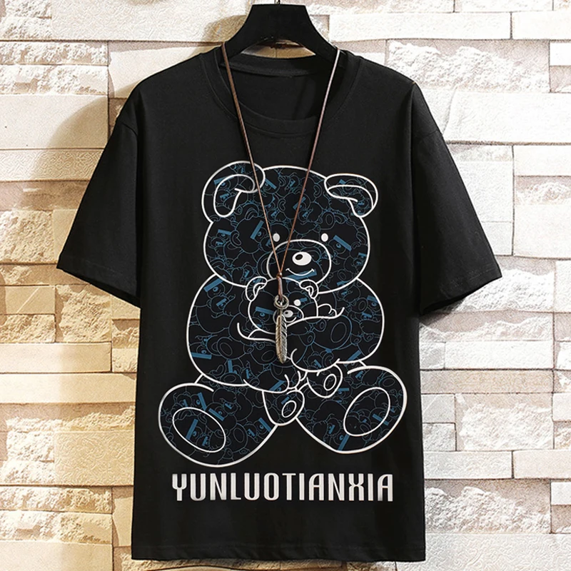 

Мужская футболка свободного кроя больших размеров Qui Dry ort Sve, удобный дышащий повседневный топ с трендовым геометрическим принтом