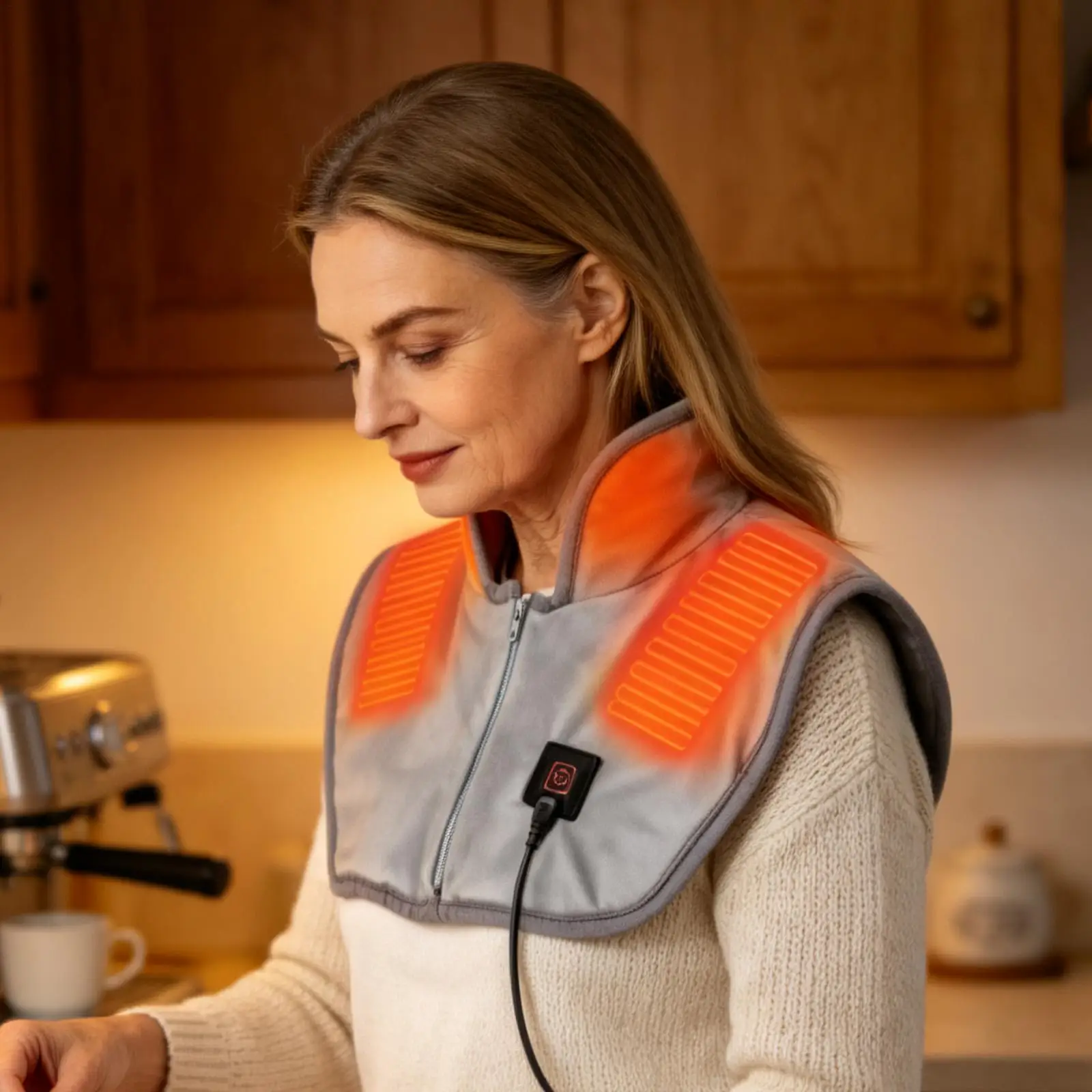 Heated Shawl Electric Heating Shoulder Neck Pads Cervical Wrap Warmer Winter Relieve Fatigue For Shoulder Neck Back Home Office