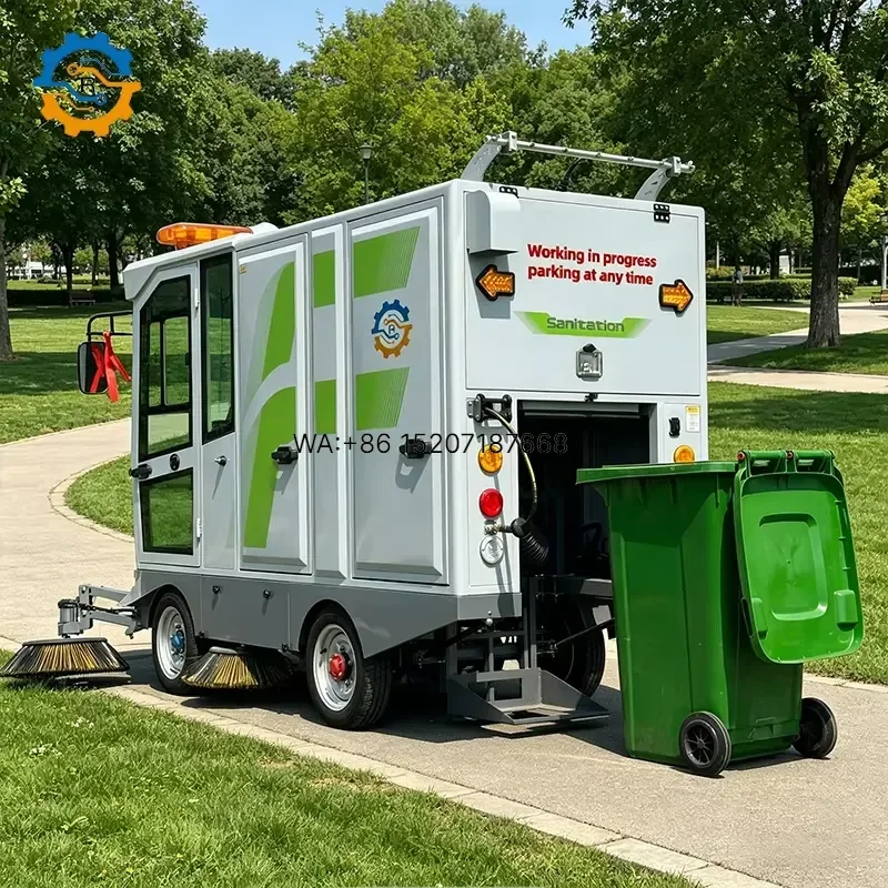 Wmwmnu for ROD High Efficiency Hydraulic Single Bucket Road Sweeper 4 Wheels Municipal Street Cleaning