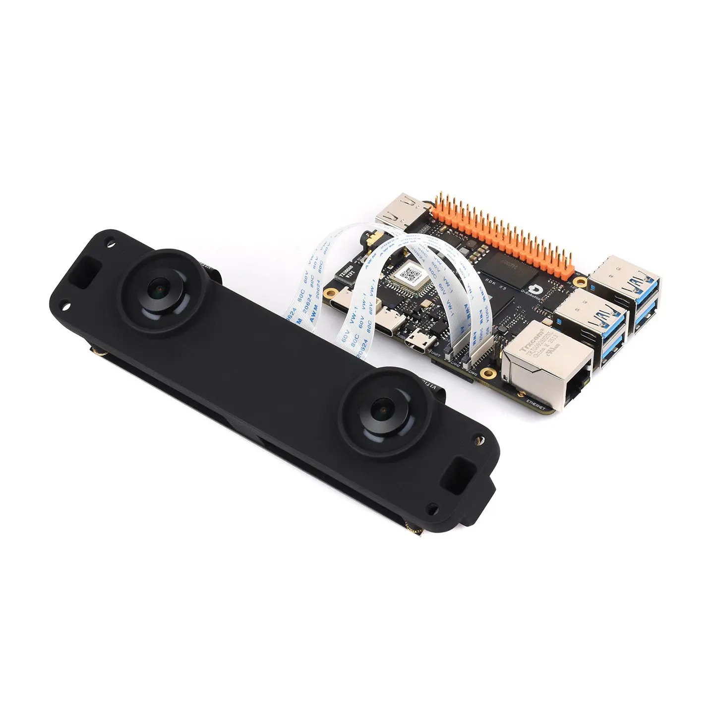 RDK Stereo Camera Module GS130W, Waveshare RDK Binocular Depth Camera Module, 1.3MP, SC132GS Global Shutter Sensor