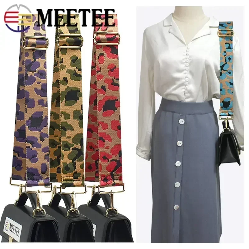 Meetee 1-5M 50mm Polyester Nylon Webbing Backpack Strap To The Meter Ribbon Band Bags Clothing Decoration Tape Sewing Accessory