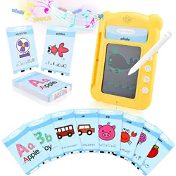 100 Words Talking Flash Cards LCD Writing Tablet for 3-8 Years Toddlers Preschool Montessori Speech Therapy Autism Toys