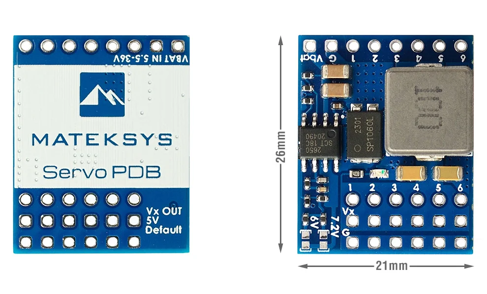 MATEK Mateksys SERVO PDB DENGAN BEC 5.5-36V KE 5-8.2V