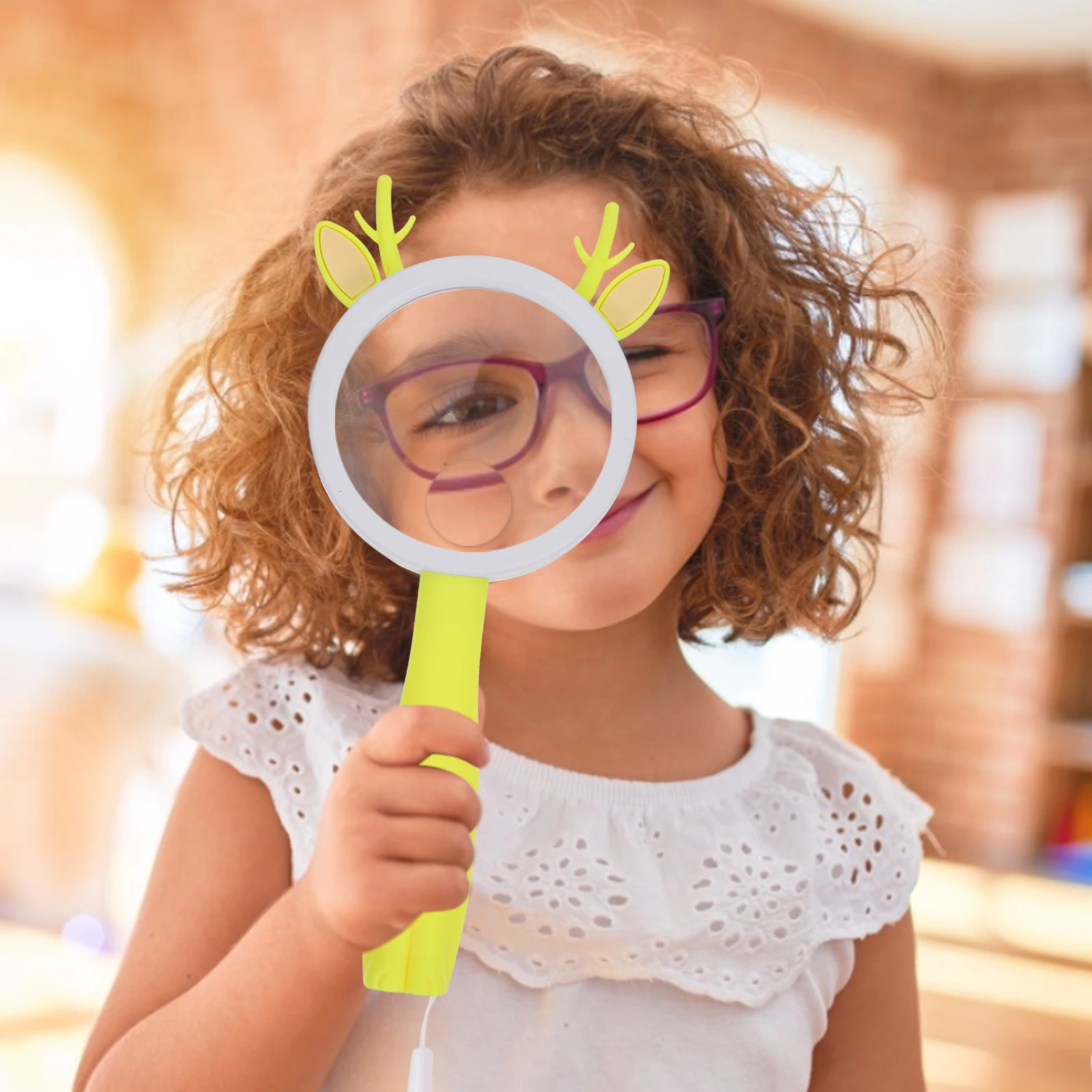

Animal Magnifying Glass Toy Kids Observation Lens Portable H held Children Scientific Acrylic Cartoon Design Durable Practical