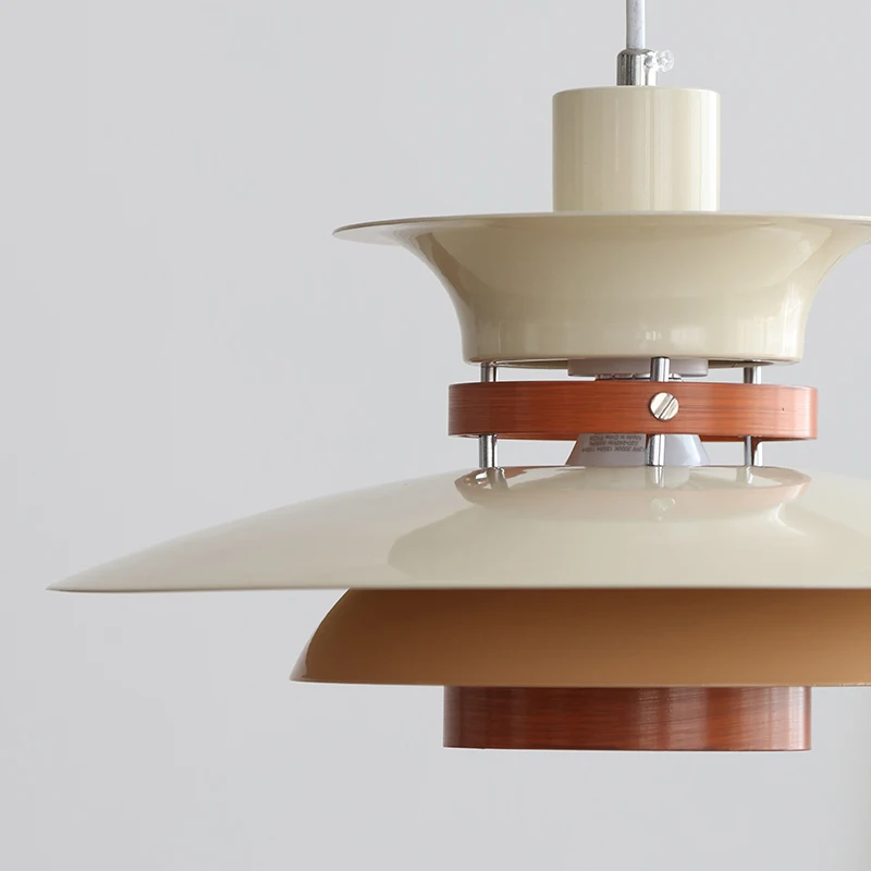 

Classic Nordic walnut color guest dining room light modern simple bedroom single bar chandelier