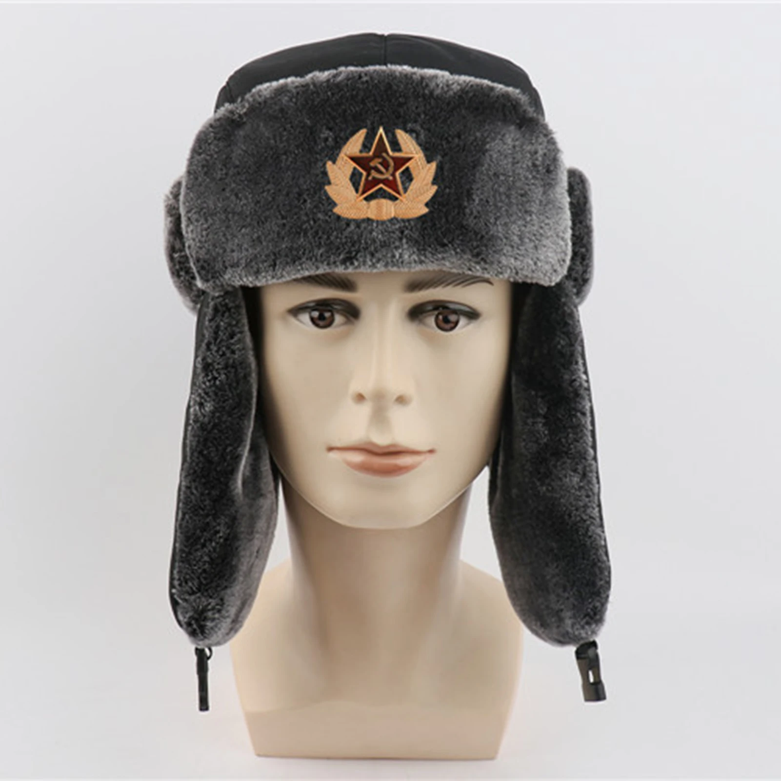 Men's Winter Thickened Hat Soft Touch Fur Winter Hat Warm Skiing Hat for Cold Weather Headcover