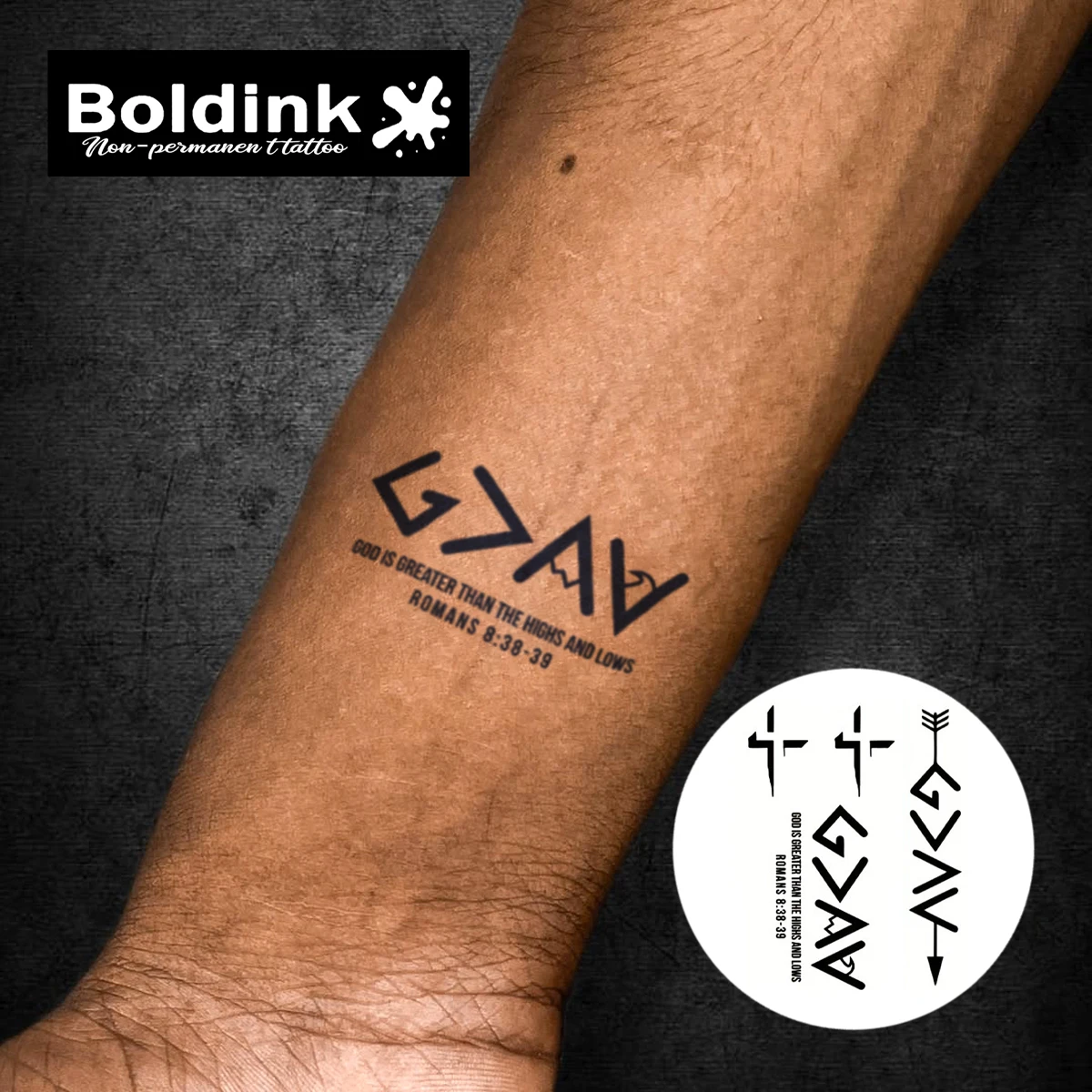 Divine Guidance Symbols Temporary Tattoo,Lasts To 15 Days New Technology Magic Waterproof Semi Permanent Sticker.