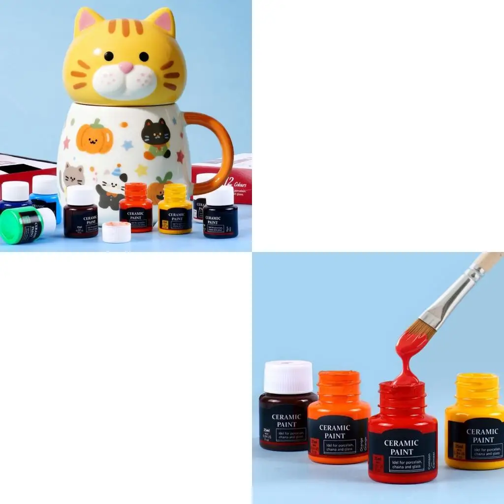  Oven Bake Ceramic Paints 12 Rich Tones Great For New Users And Creators