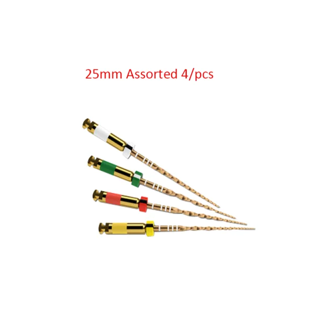 3Pcs/12pcs Wave stożek jeden złoty pilniki do odwrócenia kanałów indukcyjnych Endo leczenie kanałów korzeniowych Dental obrotowy Instrument