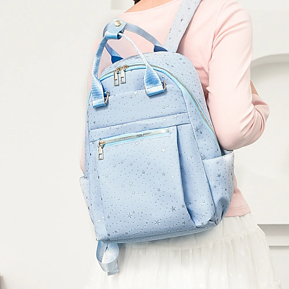 Sweet Star Pattern Multifunctional Backpack Female Shoulder Bag Students and Daily Commuters, Suitable for School, Short Trips
