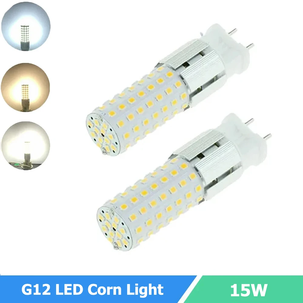 Super Bright LED lâmpadas de milho, 96LEDs, 15W, G12, SMD2835, quente, fresco, branco neutro, lâmpada LED para iluminação doméstica, 85V-265V