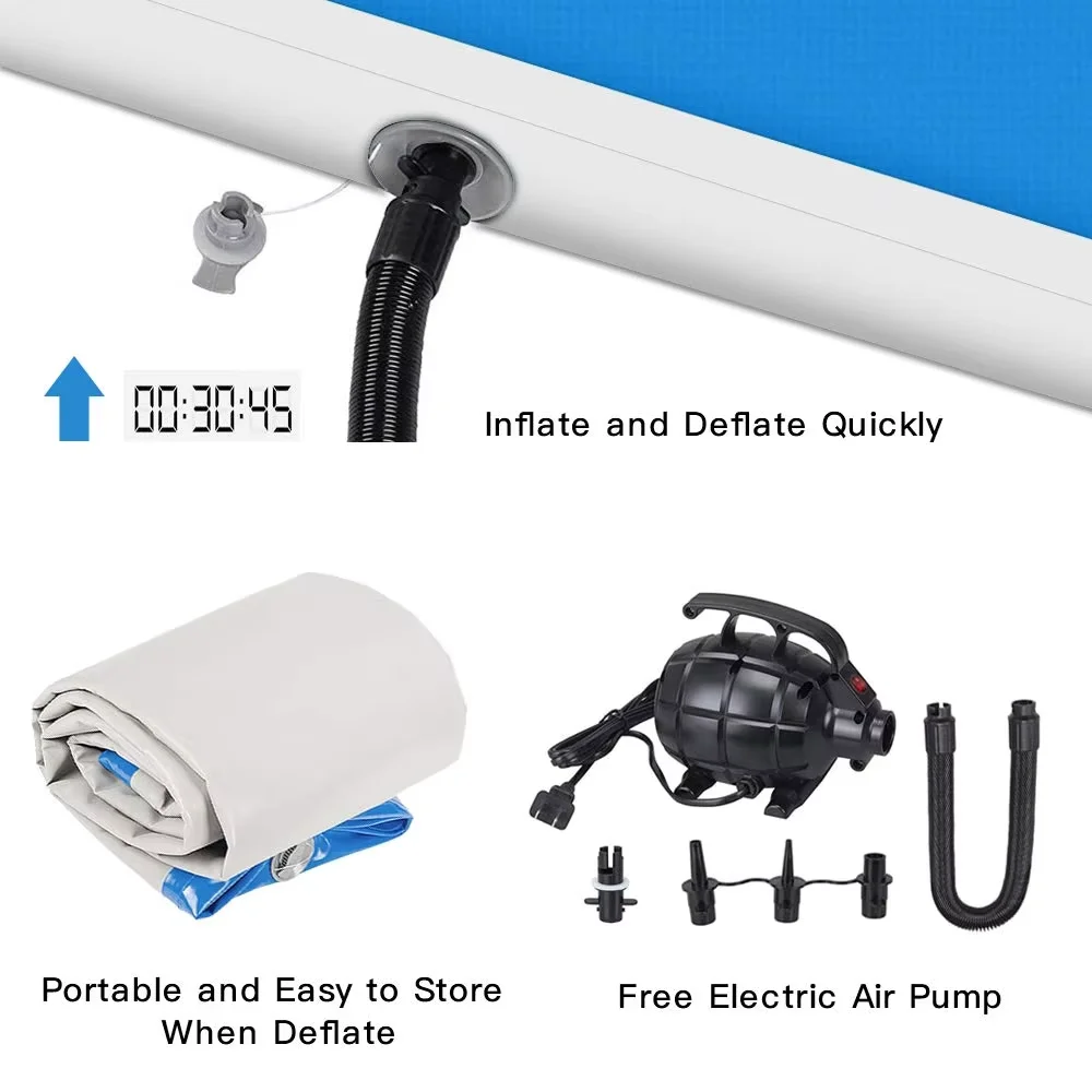 AirTrack 10*2*0.2m نفخ الجمباز Airtrack الطابق تراجع الهواء المسار للأطفال الكبار للبيع