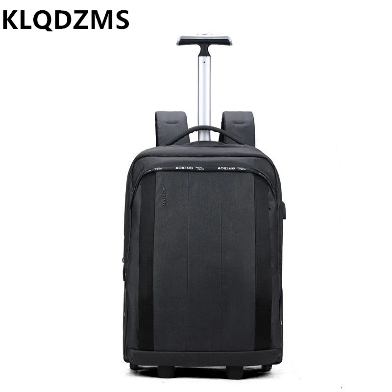 KLQDZMS 20 inch New Universal Luggage Bag Multifunctional Anti Wear Pull Rod Bag Nylon Waterproof with Wheels Climbing Luggage