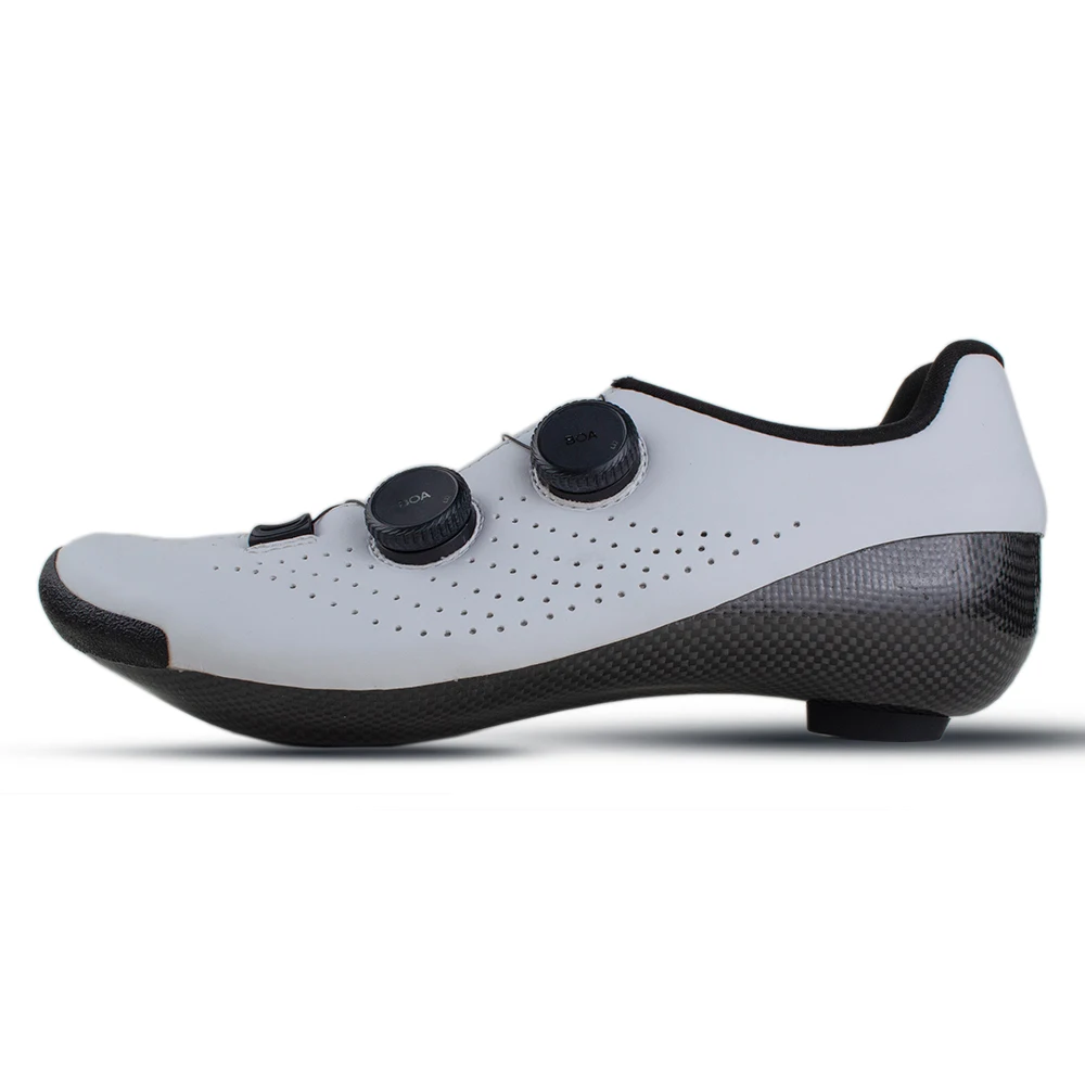 Hyper City Cycling  White Road shoe Cycling shoe Carbon shoe Carbon Cycling shoe Professional Road Lake BONT Verducci