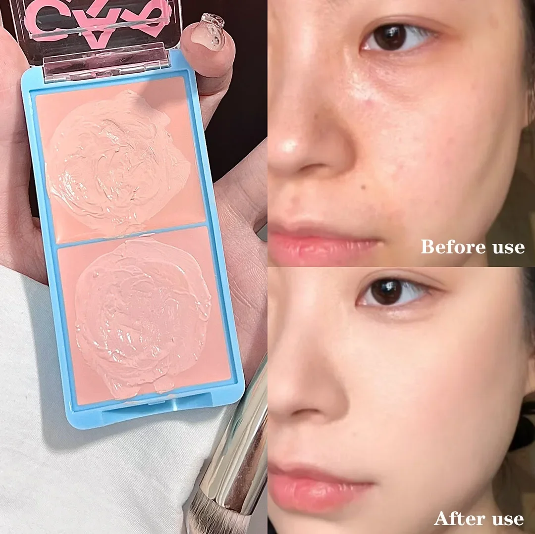 Crema schiarente viso bicolore Rosa Evidenzia Espansione Evidenziatore viso Palette Fard naturale Idratante Rouge rosa opaco