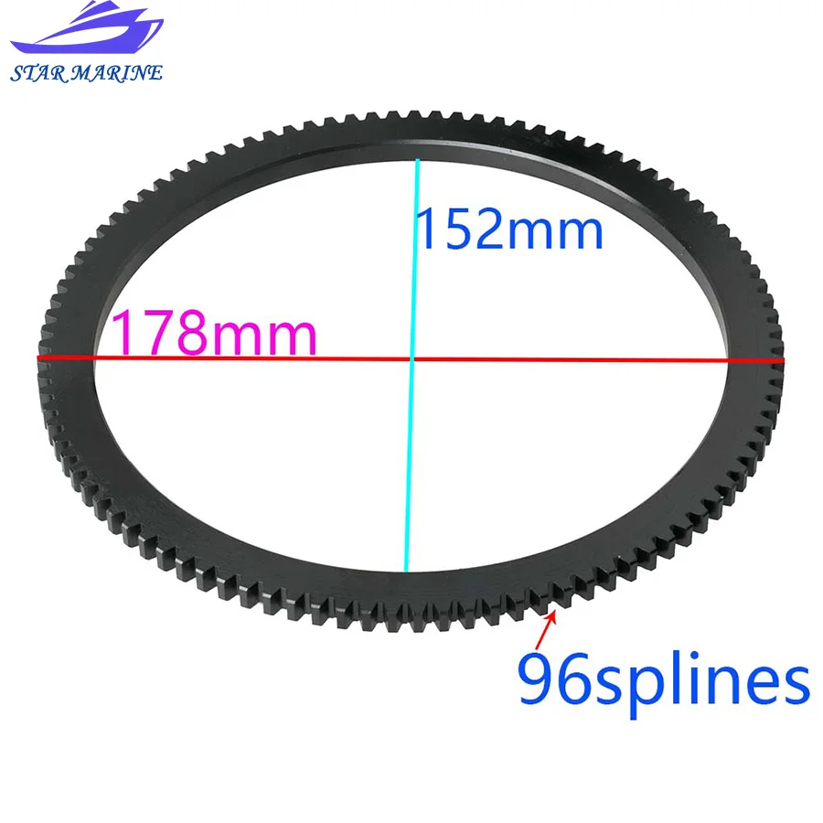 Flywheel Crown Gear Ring For Tohatsu Outboard Motor Seapro HDX Hidea Hangkai 2T 9.8HP-18HP Mercury 9.9HP Boat Engine Replaces