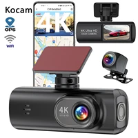 Cámara de salpicadero 4K WiFi con visión nocturna grabación en bucle de 1/2 canales pantalla IPS 1,47 grabadora de vídeo DVR para vehículo compatible con estacionamiento GPS 24H